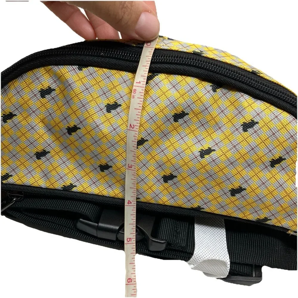 Harry Potter Hufflepuff Fanny Pack Mens Waist Bag Yellow Checkered Logo Belt Bag